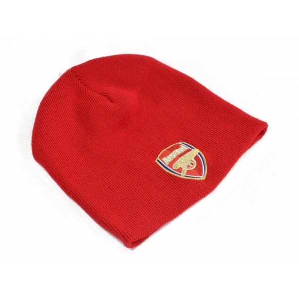 Arsenal FC Officiell Fotbollstickad Mössa En Storlek Röd Red One Size