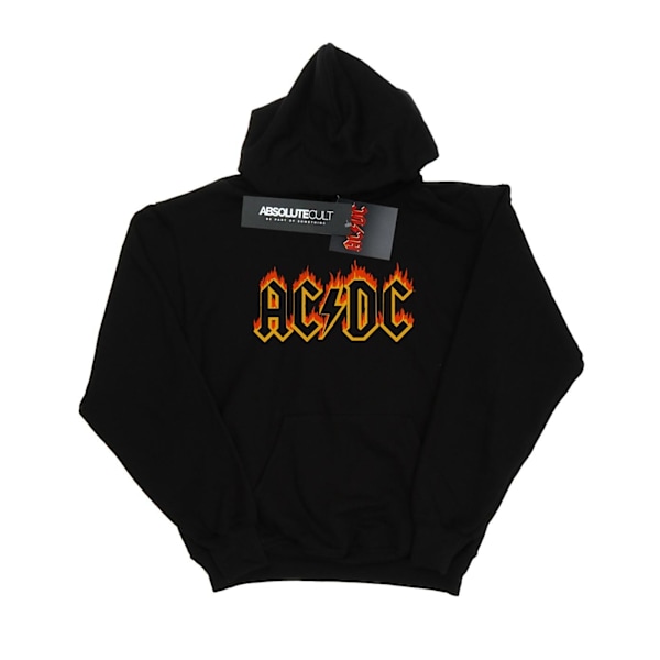 AC/DC Boys Flames Logo Hoodie 9-11 år Svart Black 9-11 Years