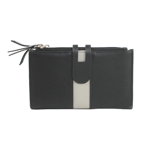 Eastern Counties Leather Dam/Dam Ottilie Läderplånbok På Black/Grey One Size