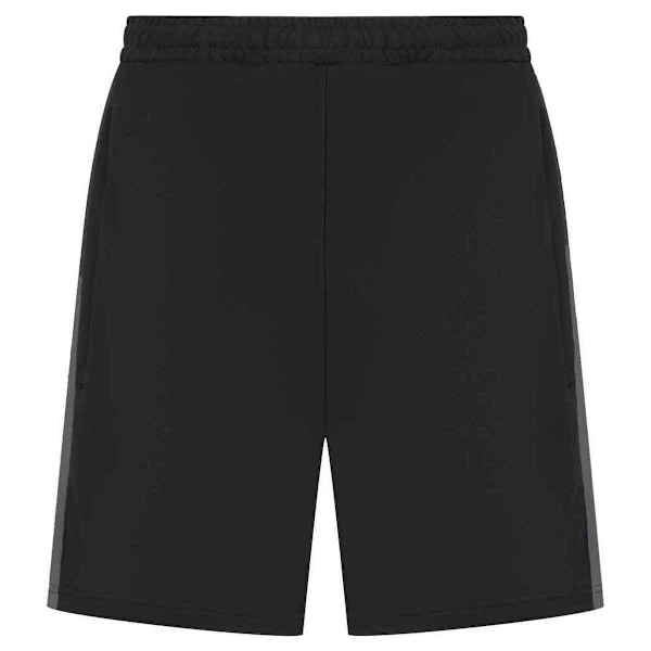 Finden & Hales Barn/Kids Stickade Sweatshorts 7-8 År Blå Black/Gunmetal 7-8 Years
