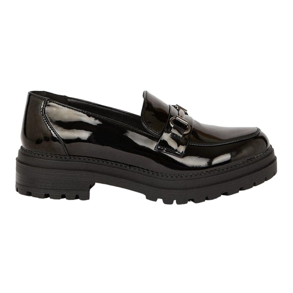 Dorothy Perkins Dam/Dam Liza Patent PU Chunky Heel Loafer True Black 6 UK