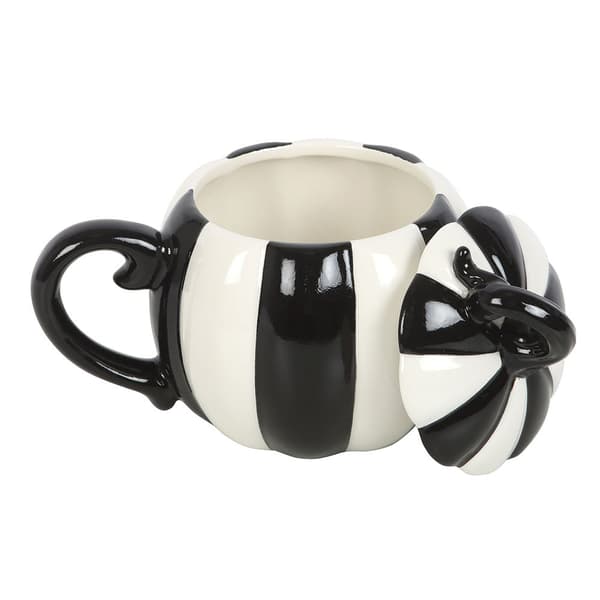 Something Different Kontrastrandig Mugg Med Lock One Size Svart Black/White One Size
