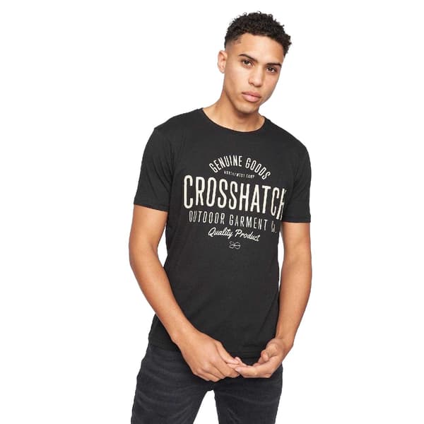 Crosshatch Herr Luckmoore Kortärmad T-shirt i Bomull (Förpackning med Multicoloured S