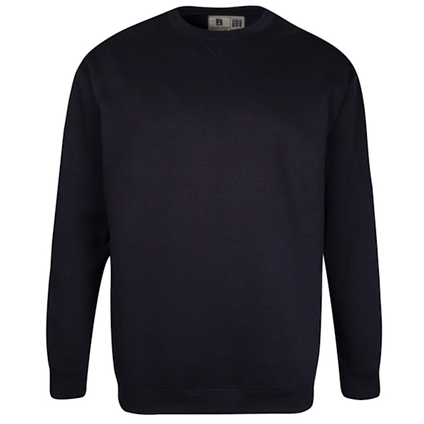 Duke Herr D555 Sweat Rockford Rundhals Kingsize Tröja 7XL Svart Black 7XL