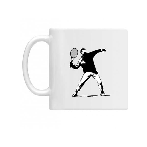 Apoh Banksy Mugg En Storlek Vit White One Size