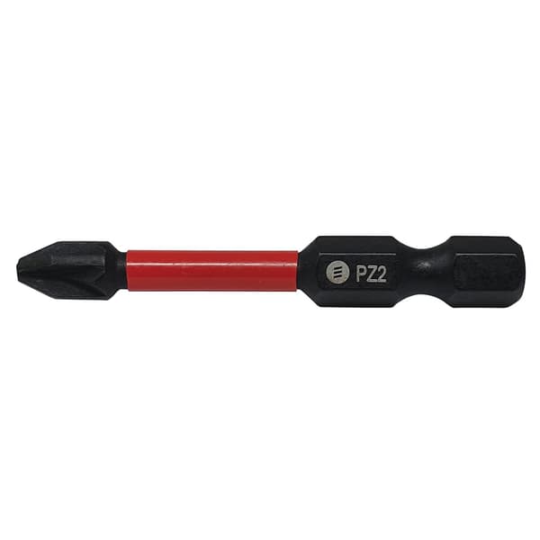 Forgefix Forgefast Impact Bits, Pozidriv-kompatibla PZ2 x 50 mm Black Phosphate PZ2 x 50mm Card of 2