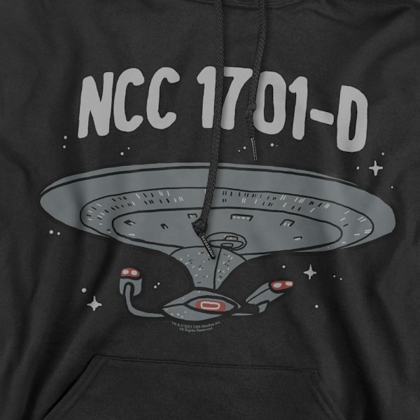 Star Trek Herr The Next Generation Hoodie S Svart Black S