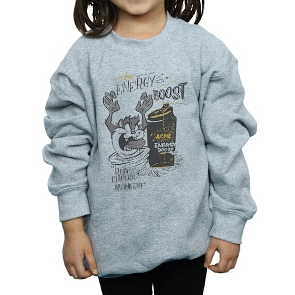 Looney Tunes Girls Taz Energy Boost Sweatshirt 5-6 år Sport Sports Grey 5-6 Years