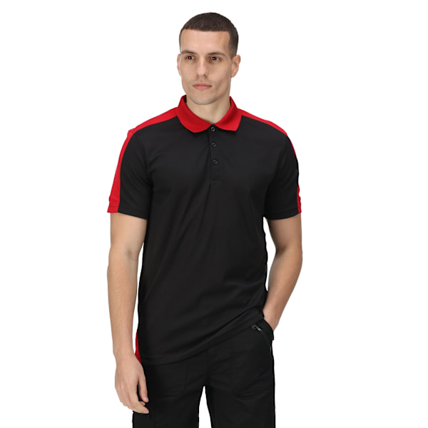 Regatta Contrast Coolweave Pique Poloskjorta XS Svart/Klassisk Röd Black/Classic Red XS