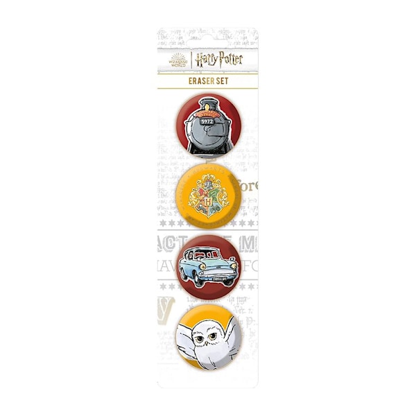 Harry Potter Hogwarts Suddgummi Set (4-pack) One Size Röd/Gul Red/Yellow One Size