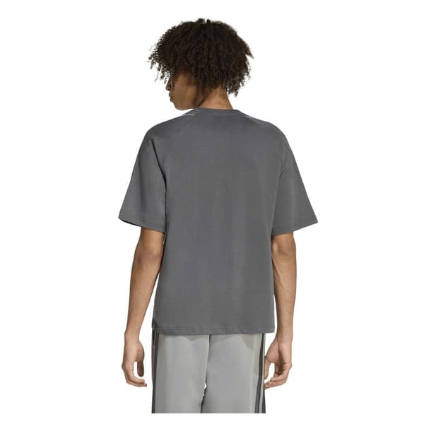 Adidas Herr T-shirt med kontrastpasspoal, normal passform S Grå/Blå Grey/Blue S
