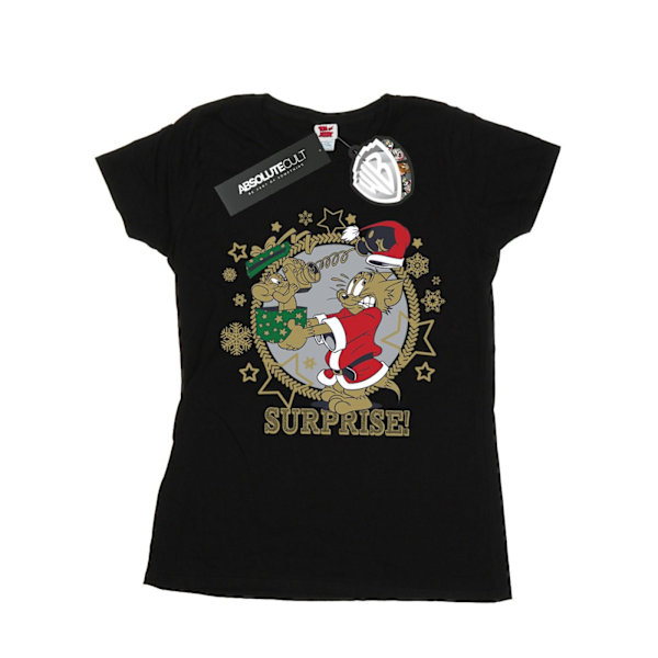 Tom And Jerry Dam/Damer Julöverraskning Bomull T-shirt M Black M