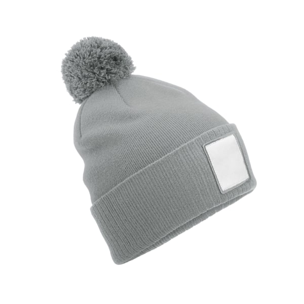 Beechfield Unisex Vuxen Pom Pom Beanie Storlek One Ash/Vit Ash/White One Size