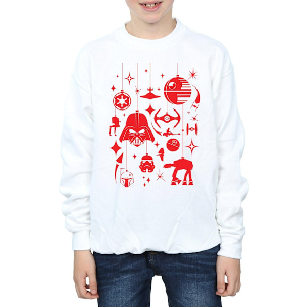 Star Wars Juldekorationer Sweatshirt för pojkar 7-8 år Vit White 7-8 Years