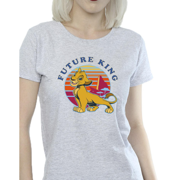 Disney Womens/Ladies The Lion King Future King T-shirt i bomull S Sports Grey S