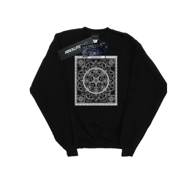 Supernatural Mens Pentagram Pattern Sweatshirt 4XL Svart Black 4XL