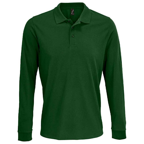 SOLS Unisex Adult Prime Pique Long-Sleeved Polo Shirt XXL Bottl Bottle Green XXL