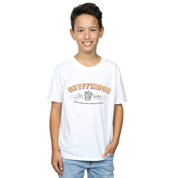 Harry Potter Pojkar Gryffindor Team Quidditch T-shirt 9-11 år White 9-11 Years