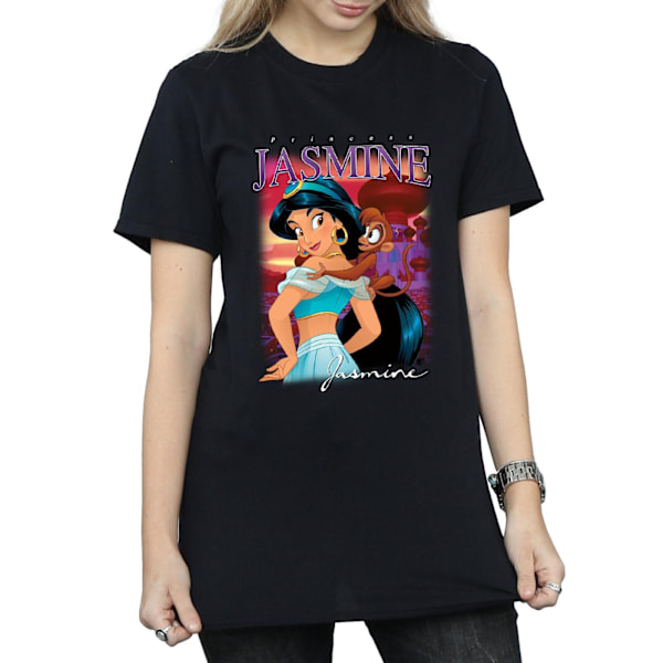 Aladdin Dam/Dam Jasmine Montage Bomull Boyfriend T-shirt Black S