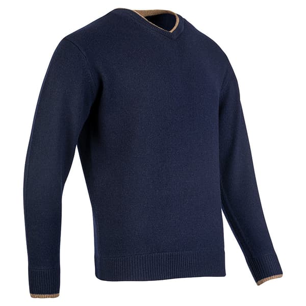Jack Pyke Herr Ashcombe Lambswool V-ringad Tröja XXL Marinblå Navy XXL
