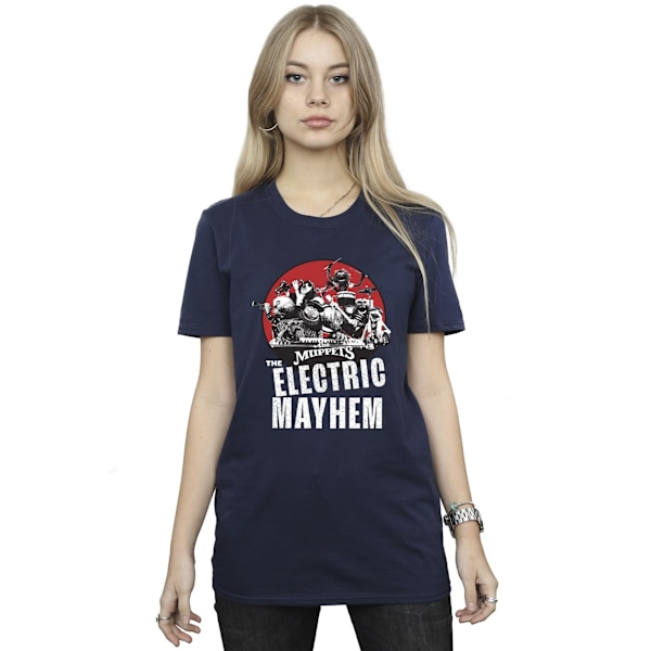 The Muppets Dam T-shirt för Kvinnor/Dam i Bomull, Boyfriend-modell, Storlek XL, Marinblå Navy Blue XL