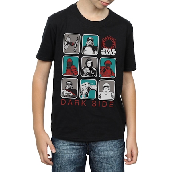 Star Wars Boys The Last Jedi Dark Side Multi Character T-Shirt Black 12-13 Years