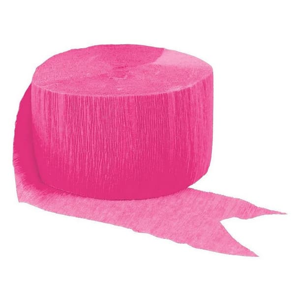 Amscan Kreppapper Rulle Streamer One Size Ljusrosa Bright Pink One Size