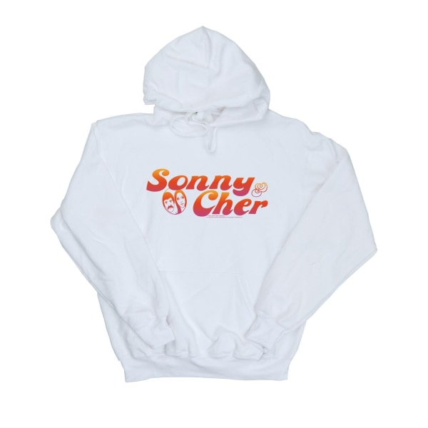 Sonny & Cher Girls Gradient Logo Hoodie 12-13 år Vit White 12-13 Years