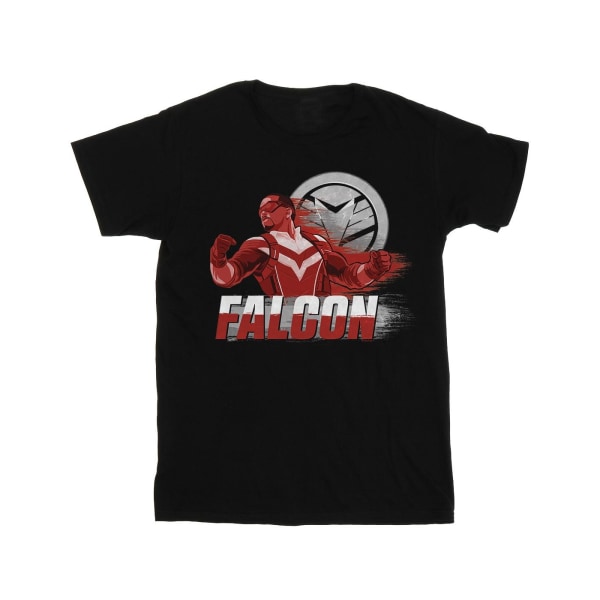 Marvel Boys The Falcon And The Winter Soldier Falcon Red Fury T Black 7-8 Years