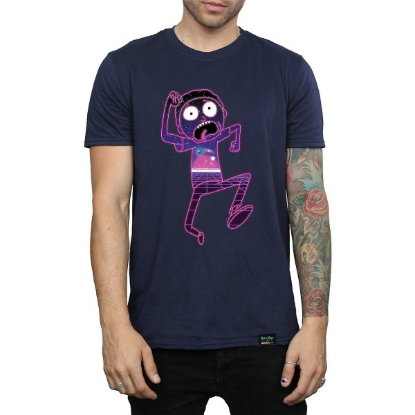 Rick And Morty Mens Multiverse Run Cotton T-shirt S Svart Black S