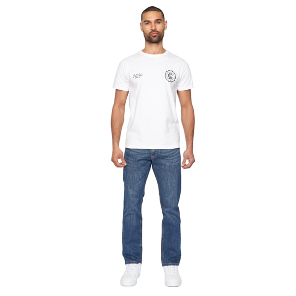 Duck and Cover Mens Hydras Straight Leg Jeans 36S Mid Wash Mid Wash 36S