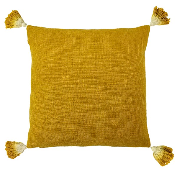 Furn Eden Slub Kuddfodral 45cm x 45cm Ockragul Ochre Yellow 45cm x 45cm