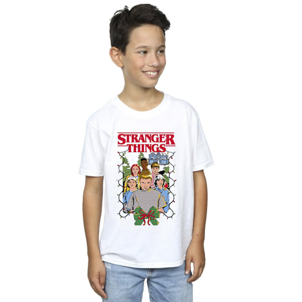 Netflix Boys Stranger Things Jul Affisch T-Shirt 9-11 År White 9-11 Years