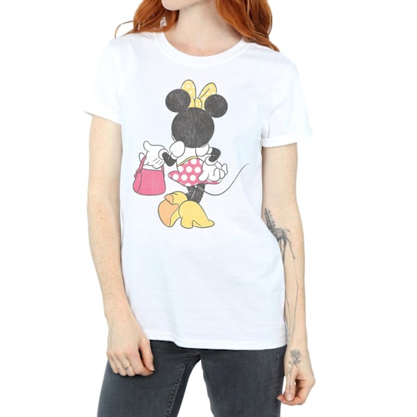 Disney Dam/Kvinnor Minnie Mouse Bak Pose Bomull Boyfriend T- White XXL