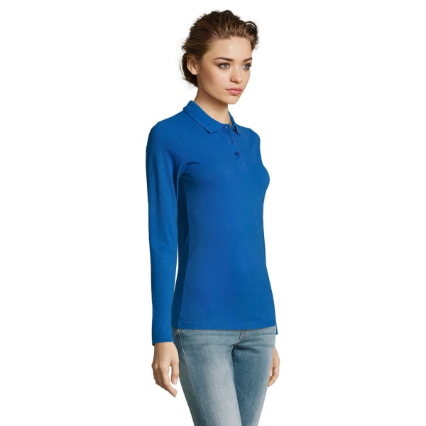 SOLS Dam/Dam Perfekt Långärmad Pique Polo Shirt S Royal Royal Blue S