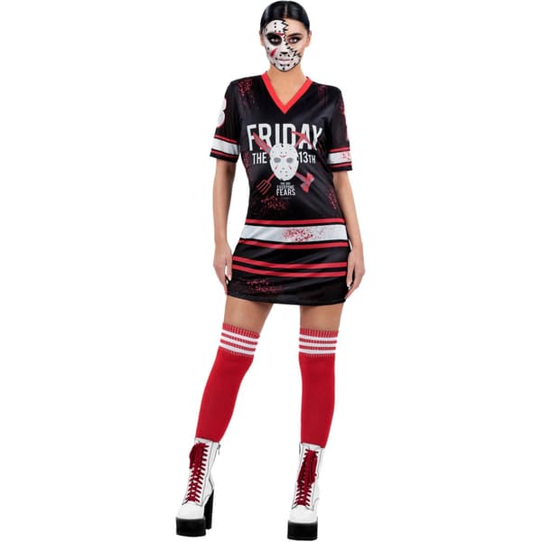 Smiffys Dam/Dam Friday Den 13:e Kostymklänning M Svart/Röd Black/Red/White M