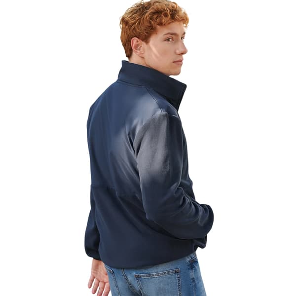 Front Row Microfleece-tröja med halv dragkedja för herrar M Marinblå Navy M