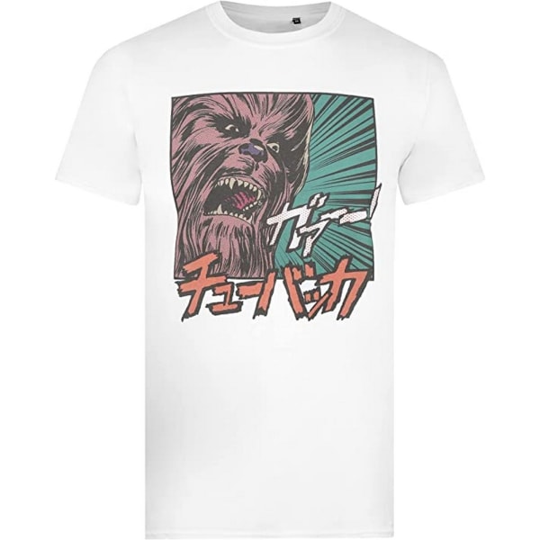 Star Wars Chewbacca japansk T-shirt för män XL Vit White XL