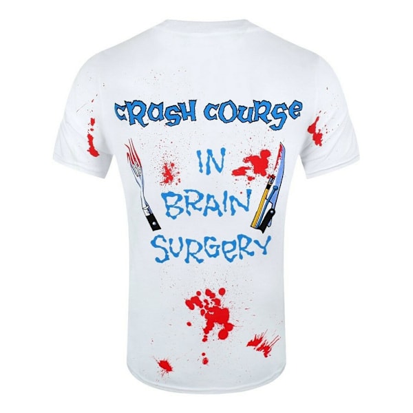 Metallica Unisex Adult Crash Course In Brain Surgery T-Shirt S White S