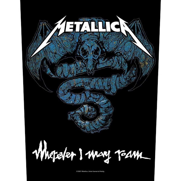 Metallica Wherever I May Roam Patch One Size Svart/Blå Black/Blue One Size