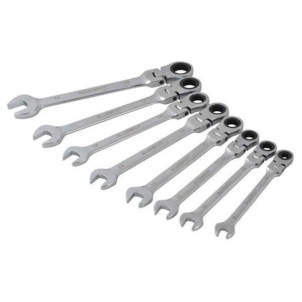 Bluespot Tools Flexibelt Spärrnyckelset 8 Delar 8-19mm Mul Multi Colour Set 8 Piece 8-19mm