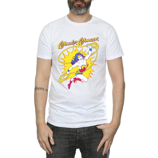 DC Comics Herr Wonder Woman Leap T-shirt L Vit White L