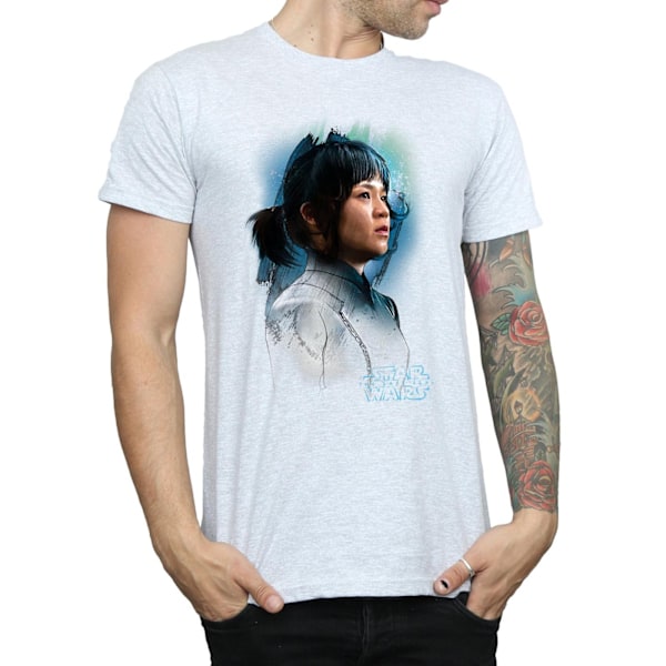 Star Wars The Last Jedi Rose Tico Borstad T-shirt L Sports - Herr Sports Grey L