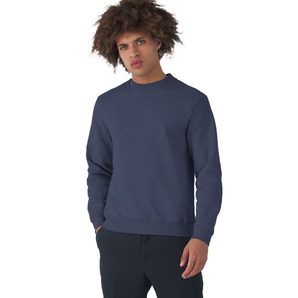 B&C Herr Set In Sweatshirt 2XL Heather Navy Heather Navy 2XL