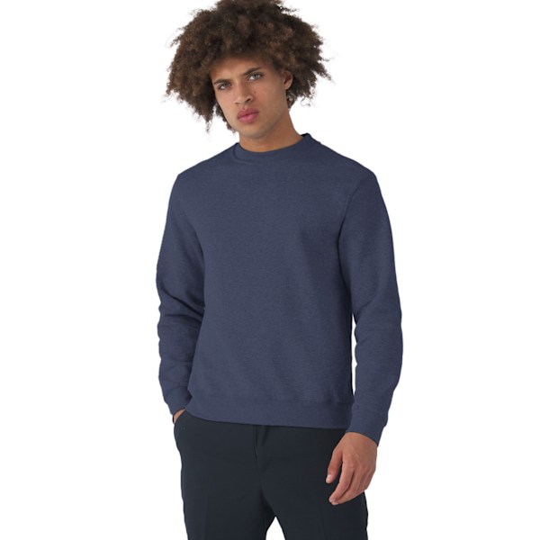 B&C Herr Set In Sweatshirt L Heather Navy Heather Navy L