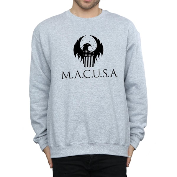 Fantastiska vidunder Mäns MACUSA logotyp tröja XXL Sports Grey Sports Grey XXL