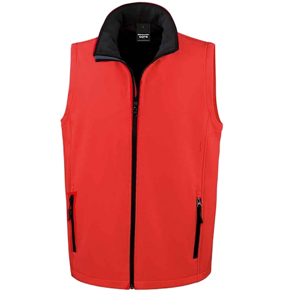 Result Core Printable Soft Shell Bodywarmer för män 4XL Röd/Svart Red/Black 4XL