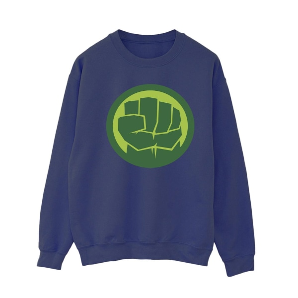 Marvel Dam/Ladies Hulk Chest Logo Sweatshirt S Marinblå Navy Blue S