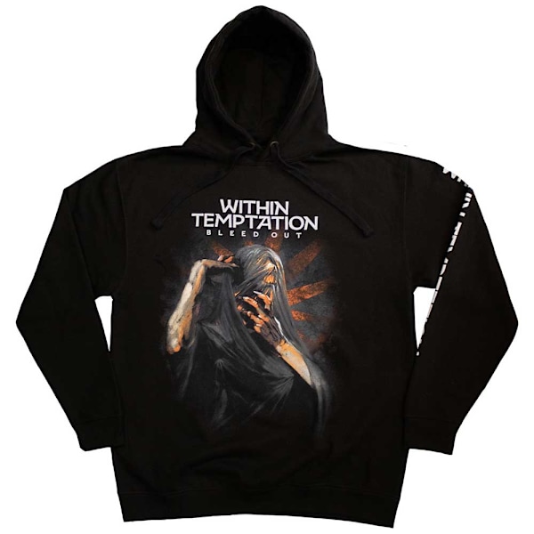 Within Temptation Unisex Vuxen Bleed Out Hoodie L Svart Black L