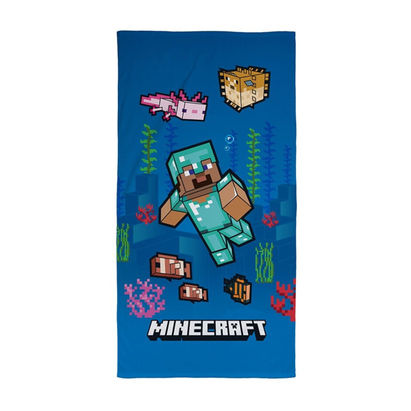 Minecraft Ocean badhandduk One Size Blå Blue One Size